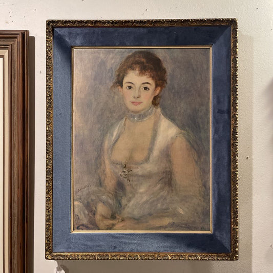Renoir "Madame Henriot" in Blue Velvet Frame ART