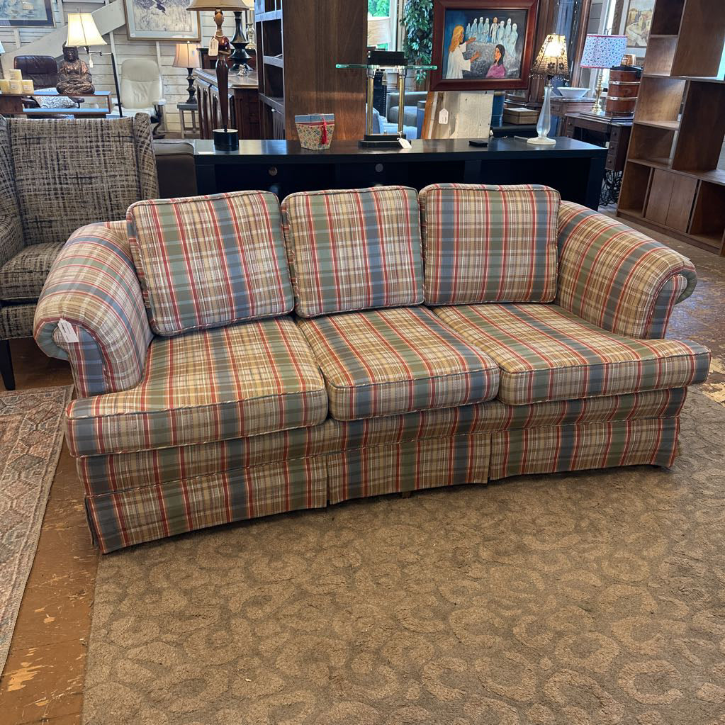 Funky Plaid Sofa U LOVESEATS