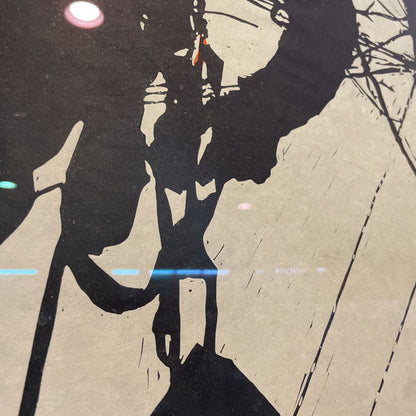 Lineman at Work on Power Pole Art ART