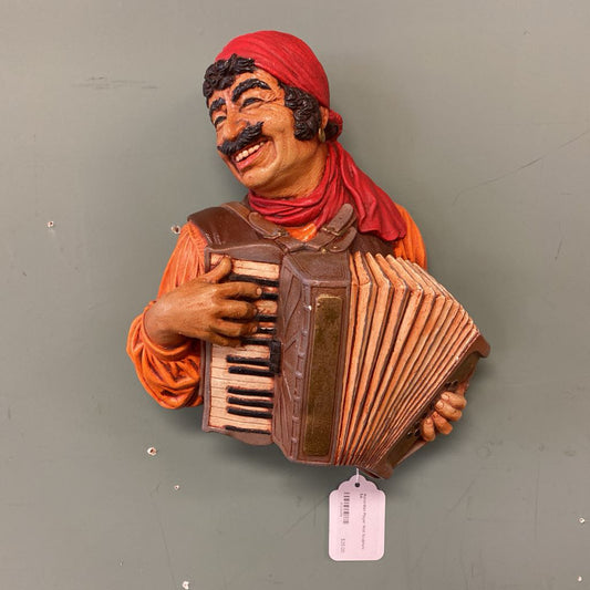 Accordion Player Wall Sculpture UNIQUE FINDS