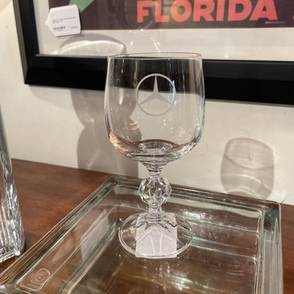 Mercedes Logo Pedestal Crystal Glass UNIQUE FINDS