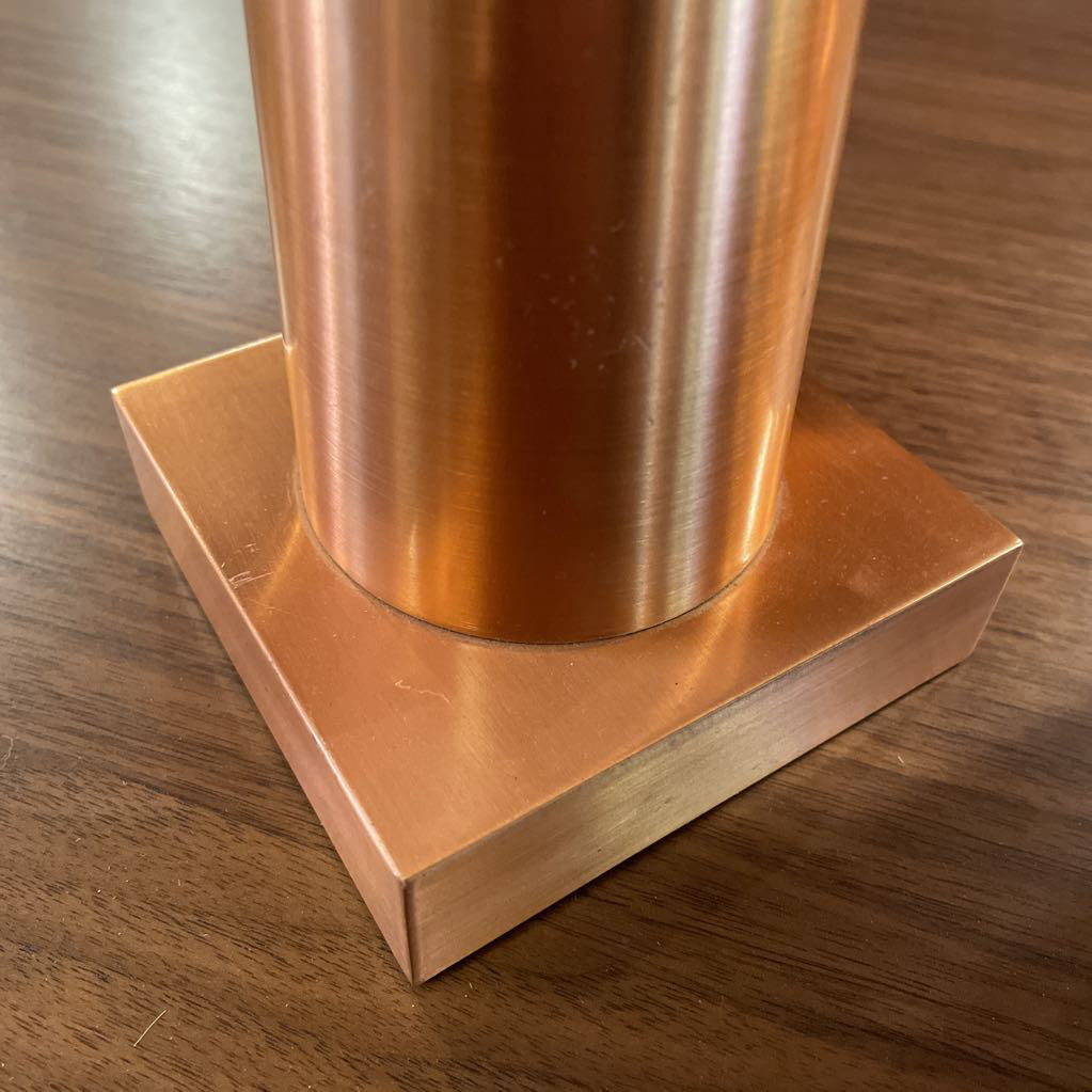 Copper Deco-Inspired Candlestick SET OF 2--AS IS UNIQUE FINDS