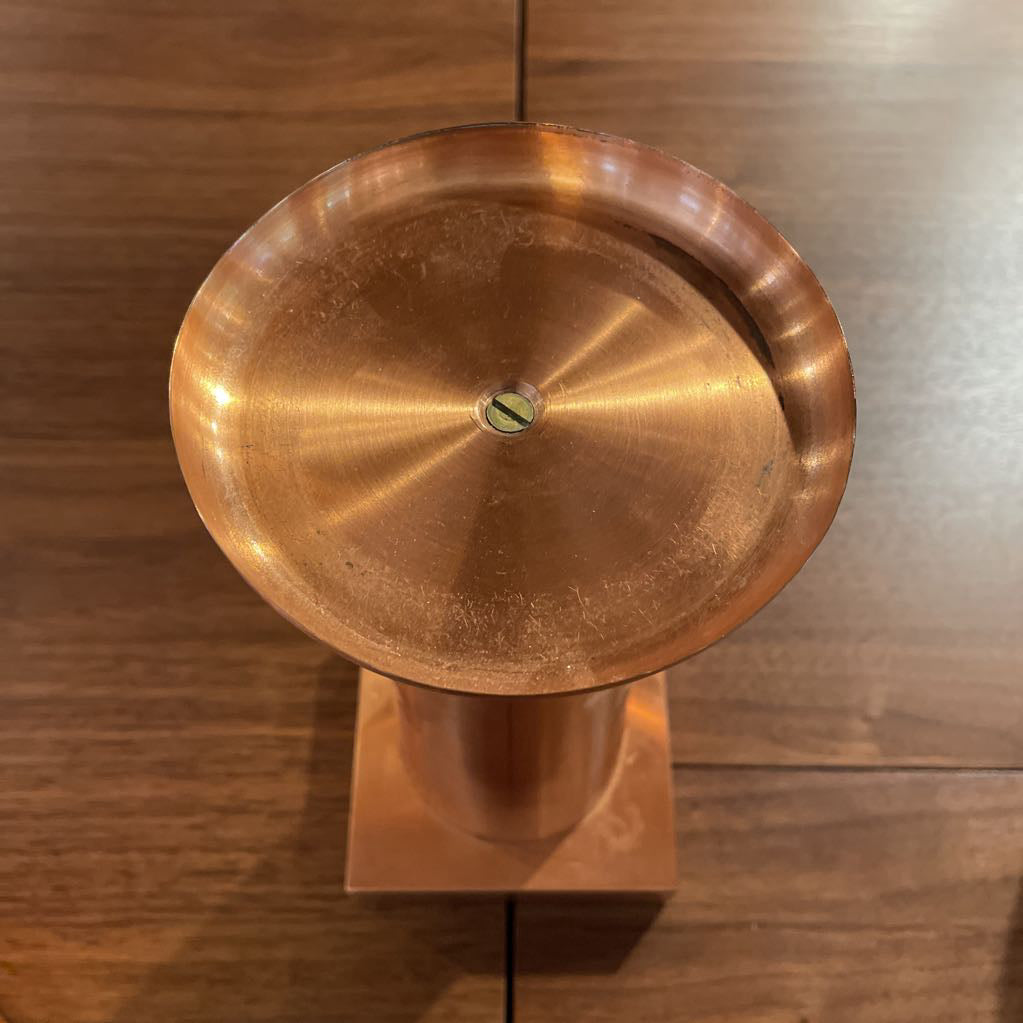 Copper Deco-Inspired Candlestick SET OF 2--AS IS UNIQUE FINDS