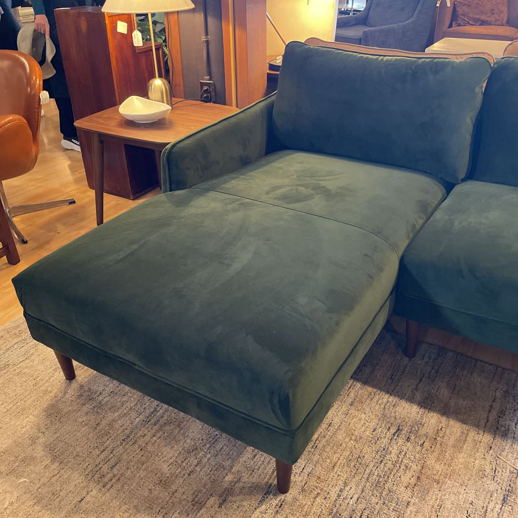Egersund Moss Green LAF Chaise Sectional
