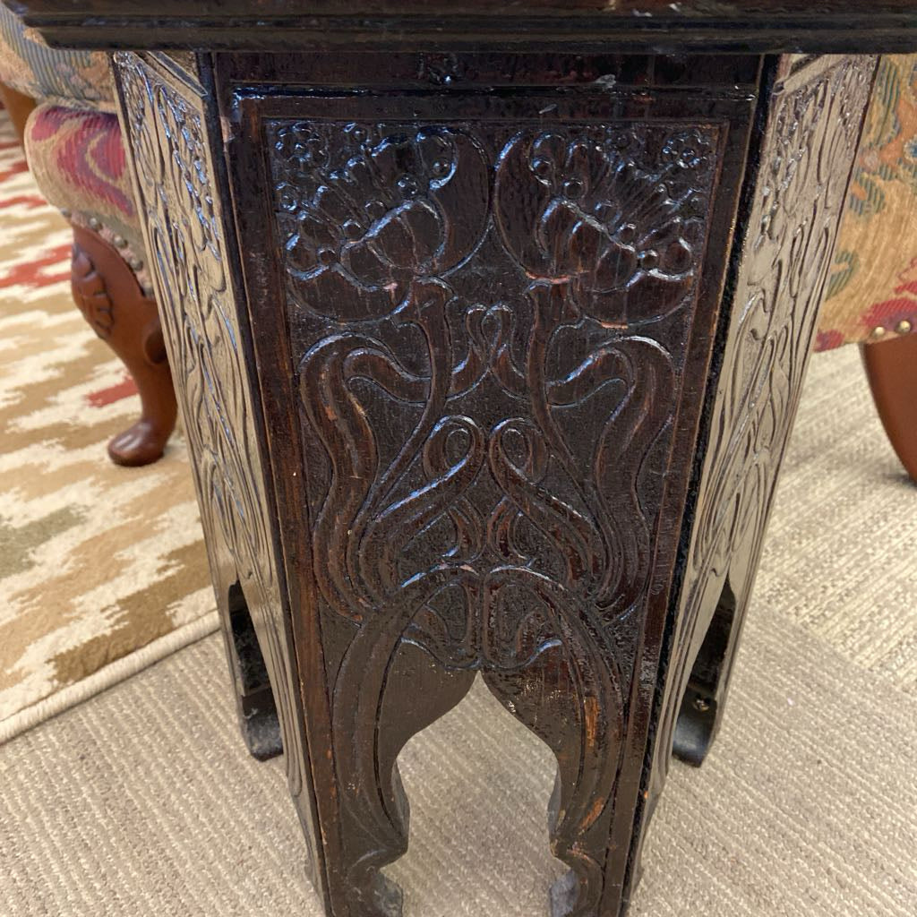 Antique Nouveau Hexagonal Side Table Plant Stand UNIQUE FINDS