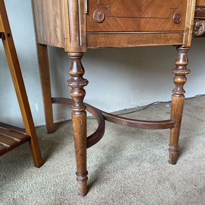 Mahogany Vintage Sideboard w/ Turned Legs