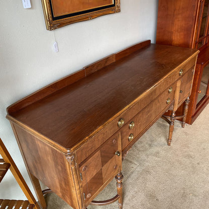 Mahogany Vintage Sideboard w/ Turned Legs