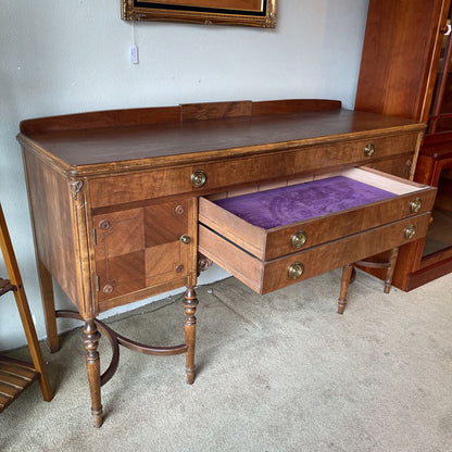 Mahogany Vintage Sideboard w/ Turned Legs