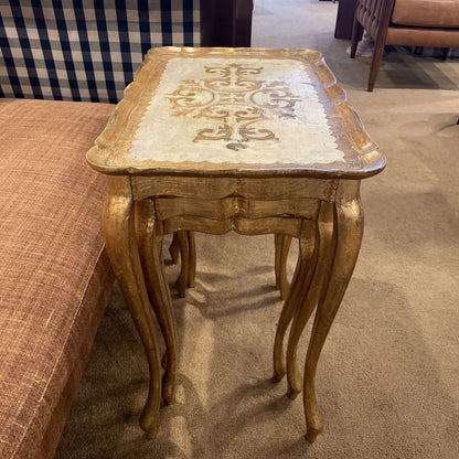 1960's Italian Golden Nesting Tables (set of 3)