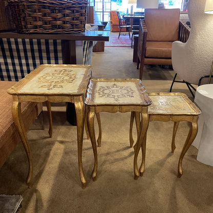 1960's Italian Golden Nesting Tables (set of 3)