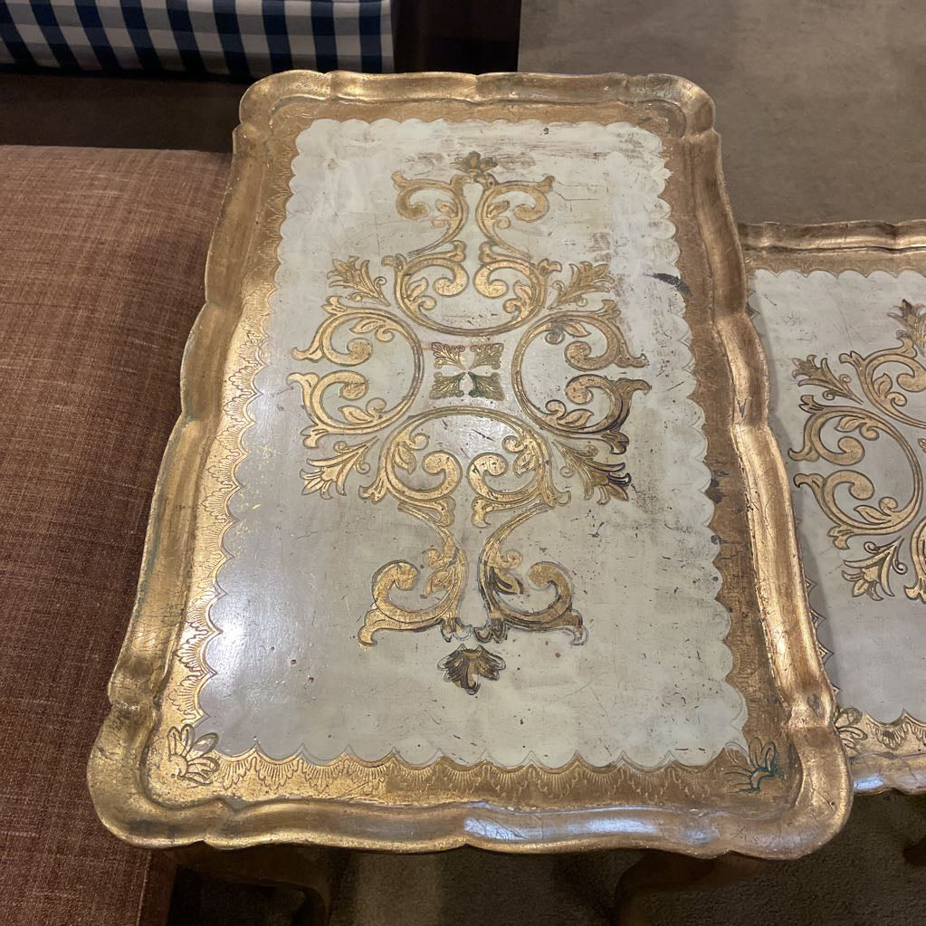 1960's Italian Golden Nesting Tables (set of 3)