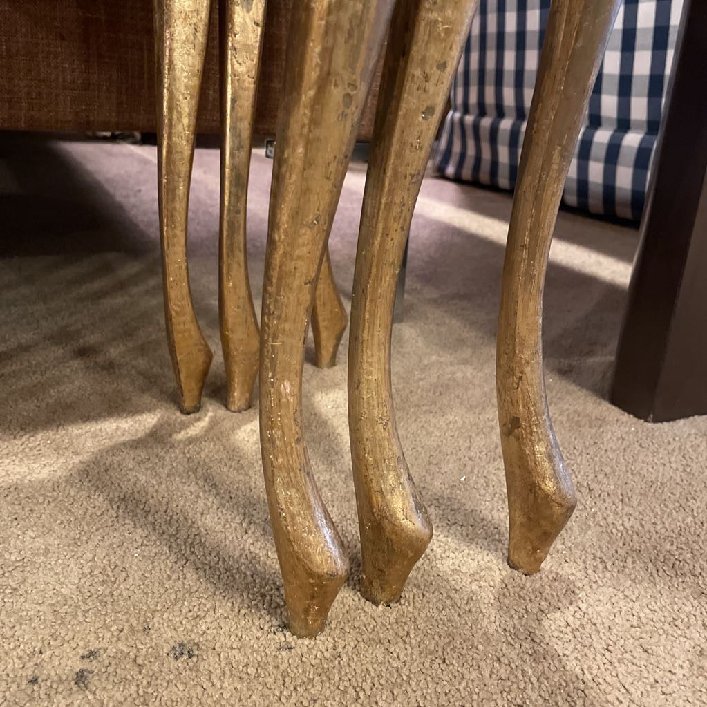 1960's Italian Golden Nesting Tables (set of 3)