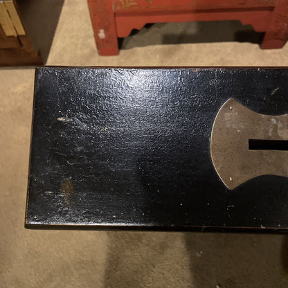 Antique Black and Gold Chinese Barber Stool UNIQUE FINDS