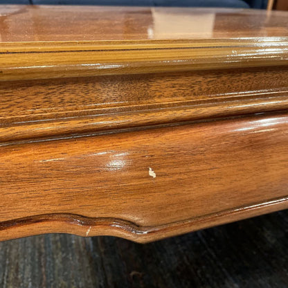 Bookmatched Square Wooden Coffee Table w/ Inturned Legs C COFFEE TABLES