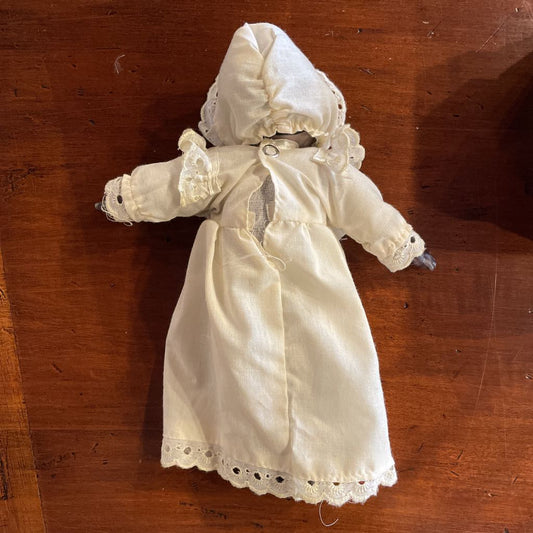 Vtg Doll in Gown & Bonnet UNIQUE FINDS