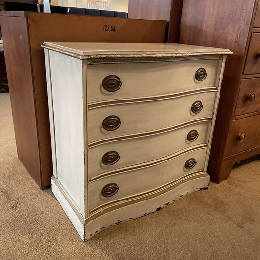 White Mahogany 4 Drawer Small Dresser C HIGHBOYS