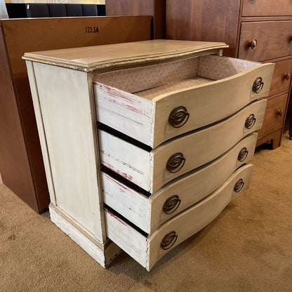 White Mahogany 4 Drawer Small Dresser C HIGHBOYS