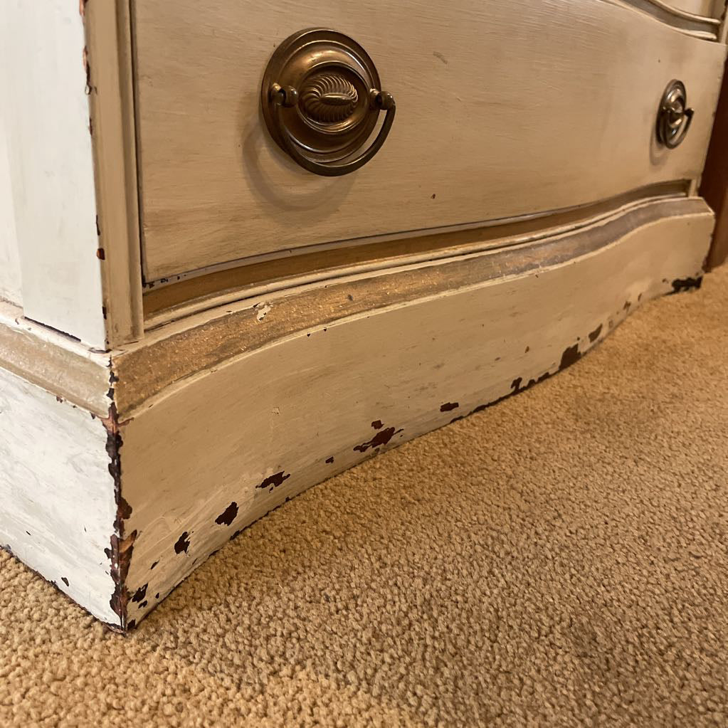 White Mahogany 4 Drawer Small Dresser C HIGHBOYS