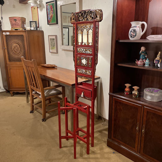 Red and Gold Chinese Washstand UNIQUE FINDS
