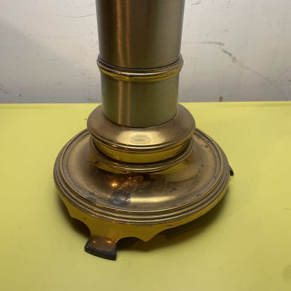Round Brass Column Table Lamp