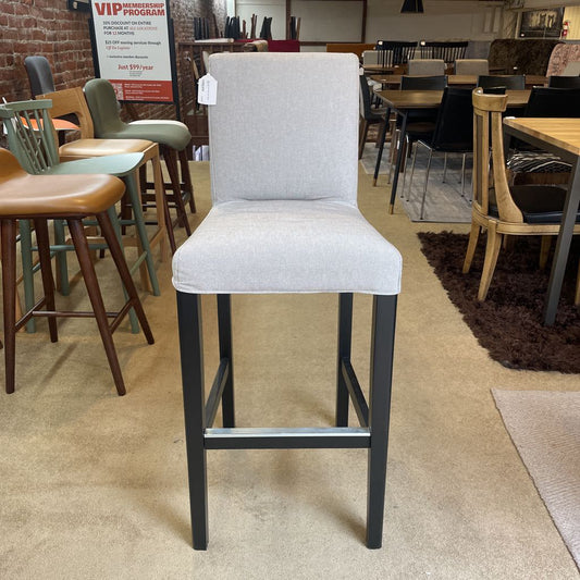 Grey Counter Stool with Black Legs