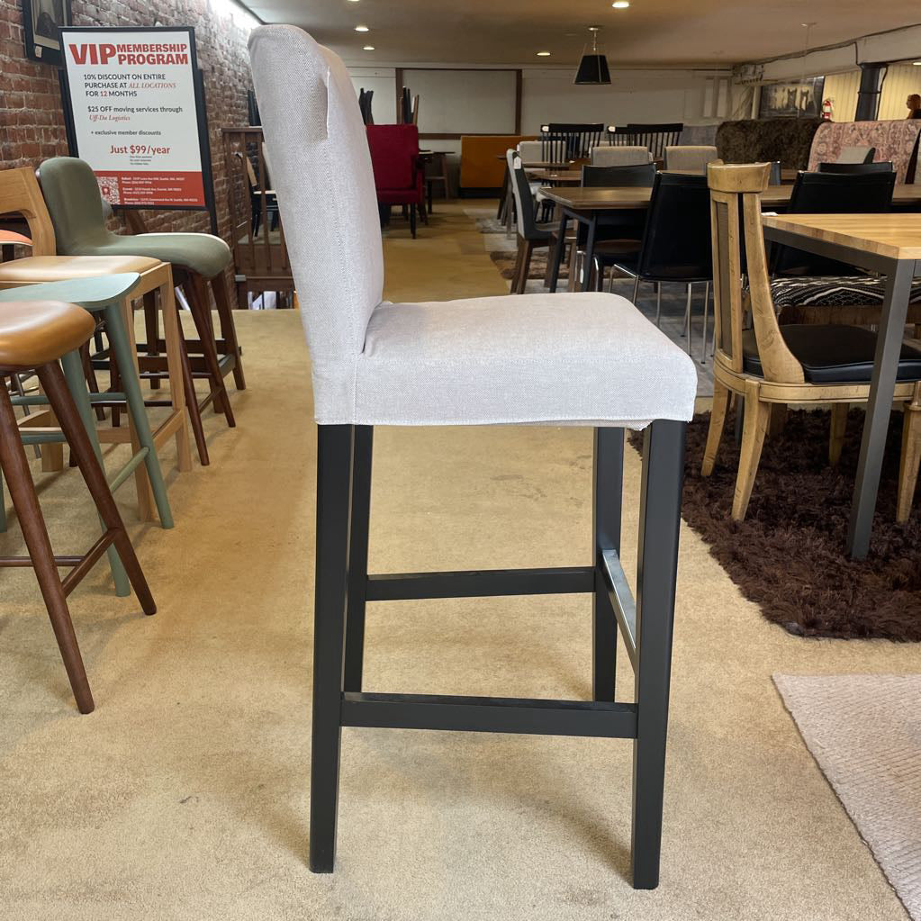 Grey Counter Stool with Black Legs
