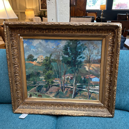 Renard "Mon Repos" Antique Oil Painting