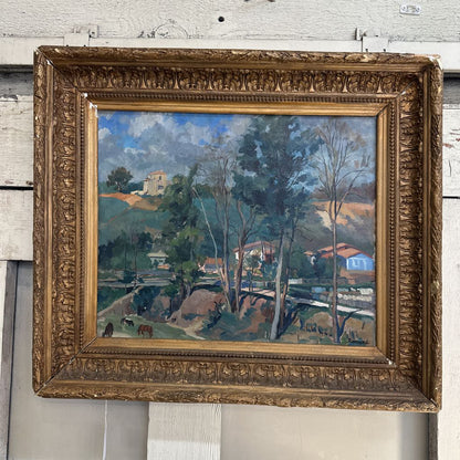 Renard "Mon Repos" Antique Oil Painting