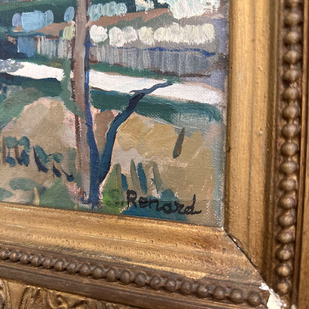 Renard "Mon Repos" Antique Oil Painting
