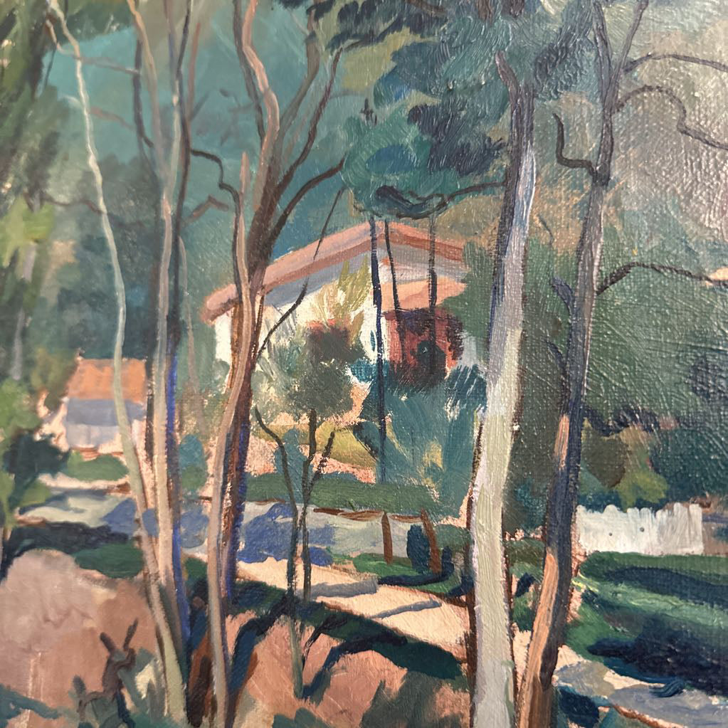 Renard "Mon Repos" Antique Oil Painting