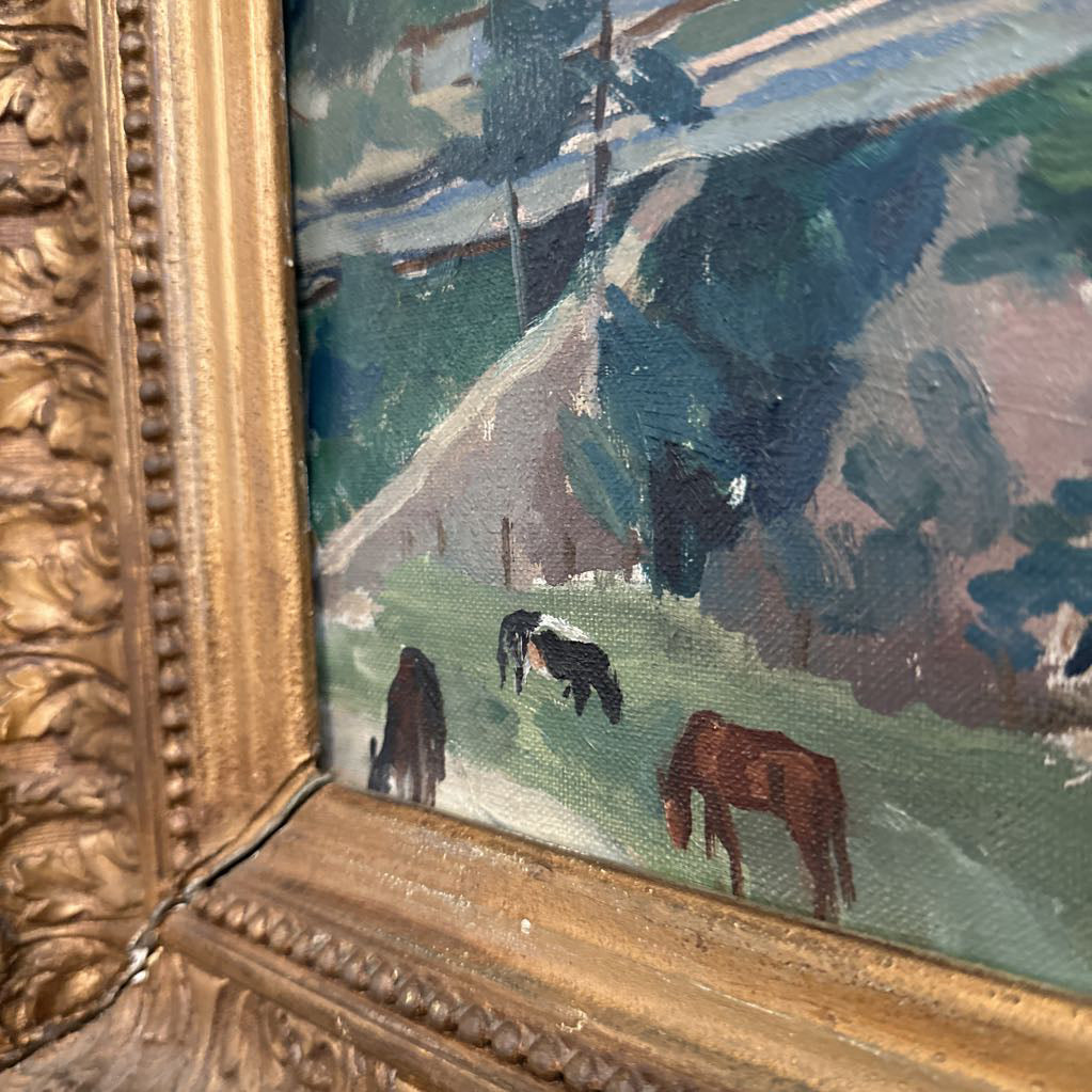 Renard "Mon Repos" Antique Oil Painting