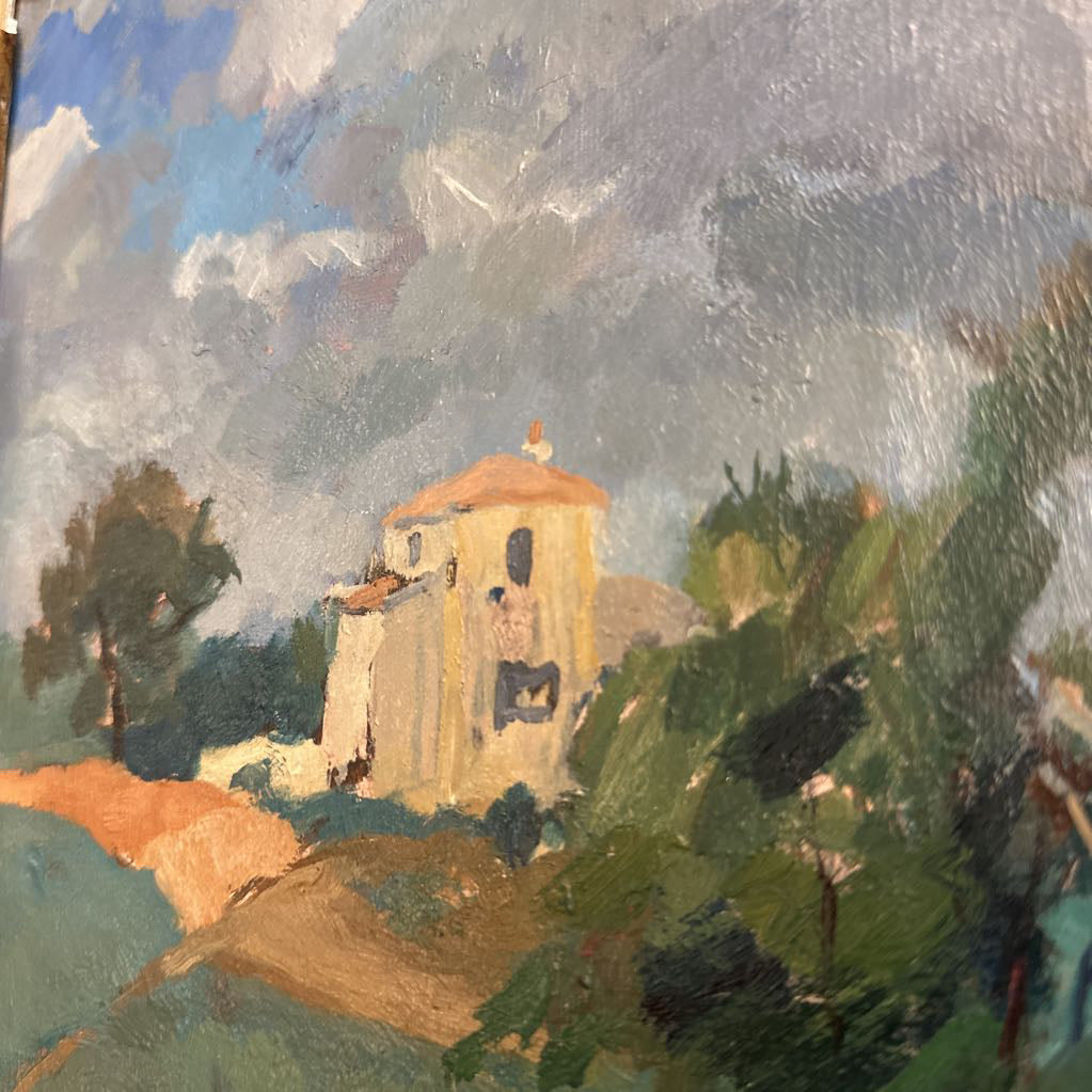 Renard "Mon Repos" Antique Oil Painting
