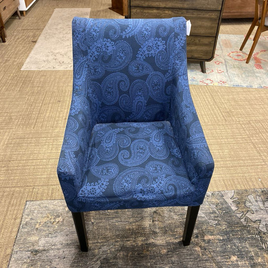 Two Tone Blue Paisley AccentChair U ACCENT CHAIRS