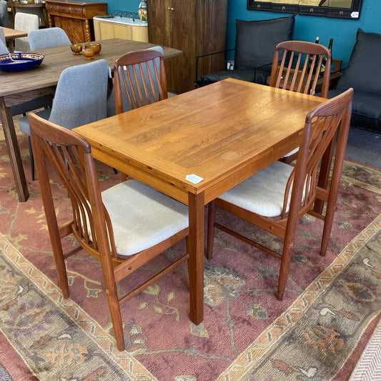 Danish Teak Drawleaf Dining Set (AS IS) U ACCENT CHAIRS