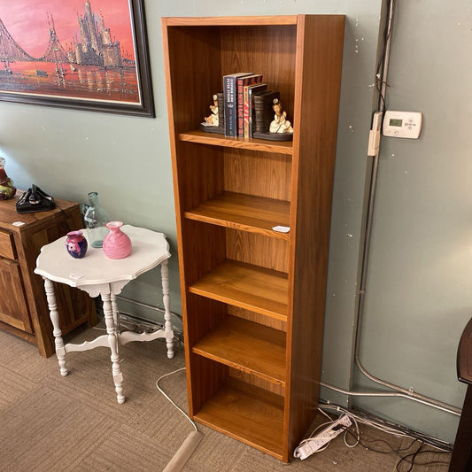 Narrow Teak Bookcase C BOOKSHELVES