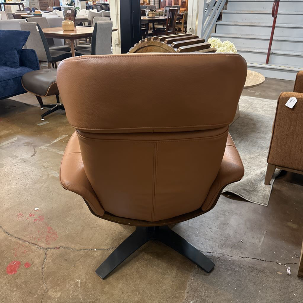 Zulia Terracotta Leather Accent Chair U ACCENT CHAIRS