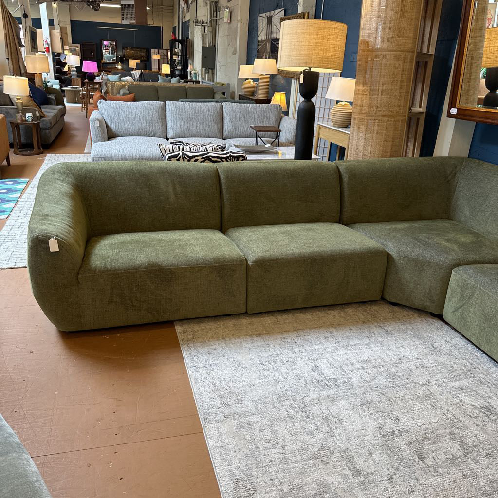 Eliza Olive Sectional - AS IS