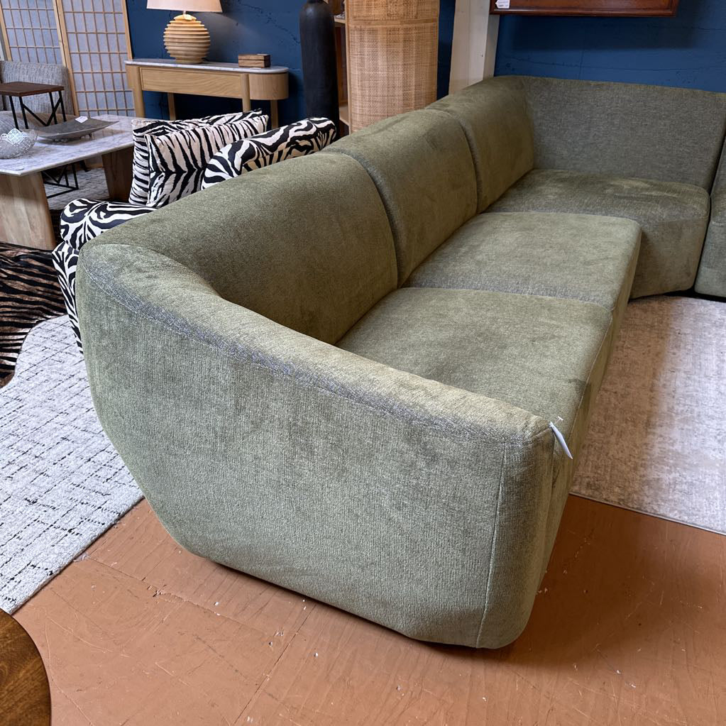 Eliza Olive Sectional - AS IS