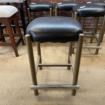 Chunk Vinyl Seat Metal Leg Stool C STOOLS