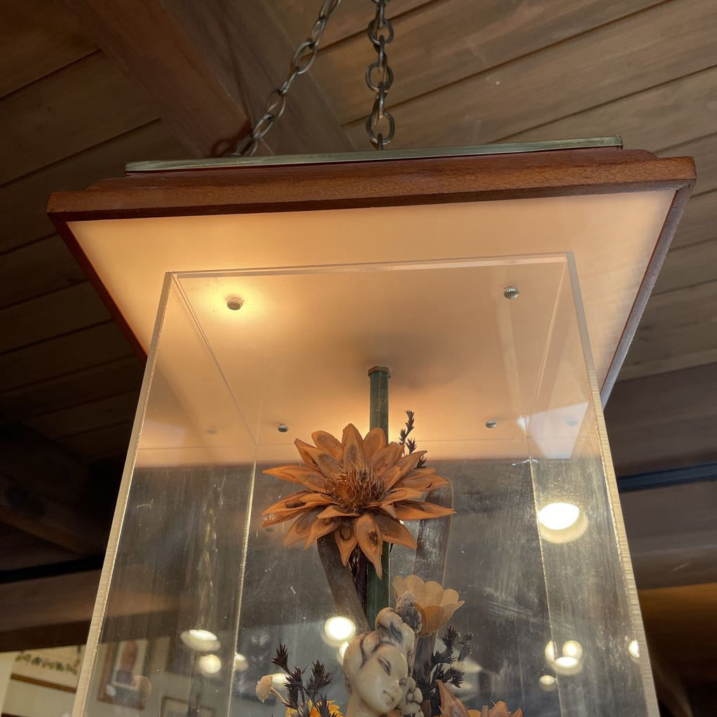 MC Floral and Sculptured Swag Lamp AS IS LAMPS