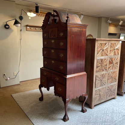 Mahogany Queen Anne Style Highboy Dresser C HIGHBOYS