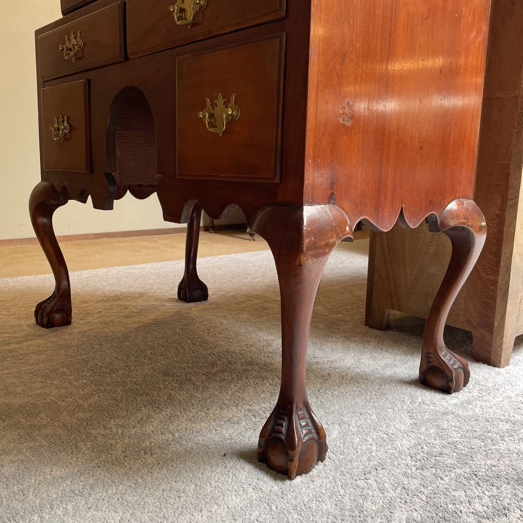 Mahogany Queen Anne Style Highboy Dresser C HIGHBOYS