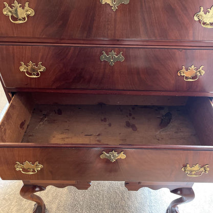 Mahogany Queen Anne Style Highboy Dresser C HIGHBOYS