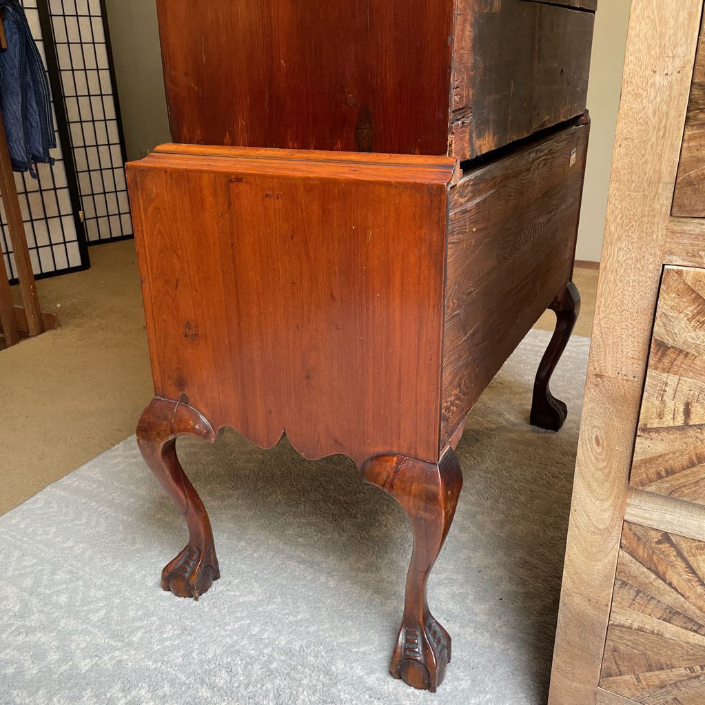 Mahogany Queen Anne Style Highboy Dresser C HIGHBOYS