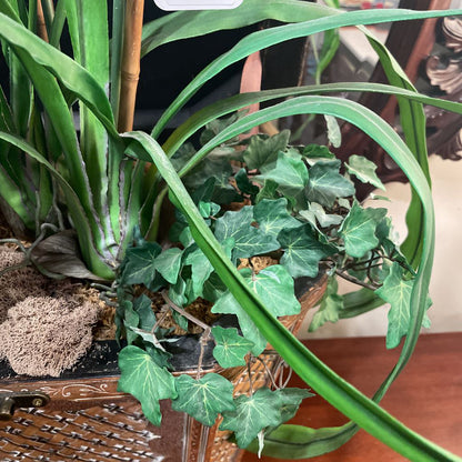 Faux Orchid in Basket UNIQUE FINDS