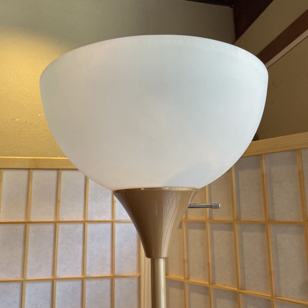 Tan Acrylic Floor Lamp