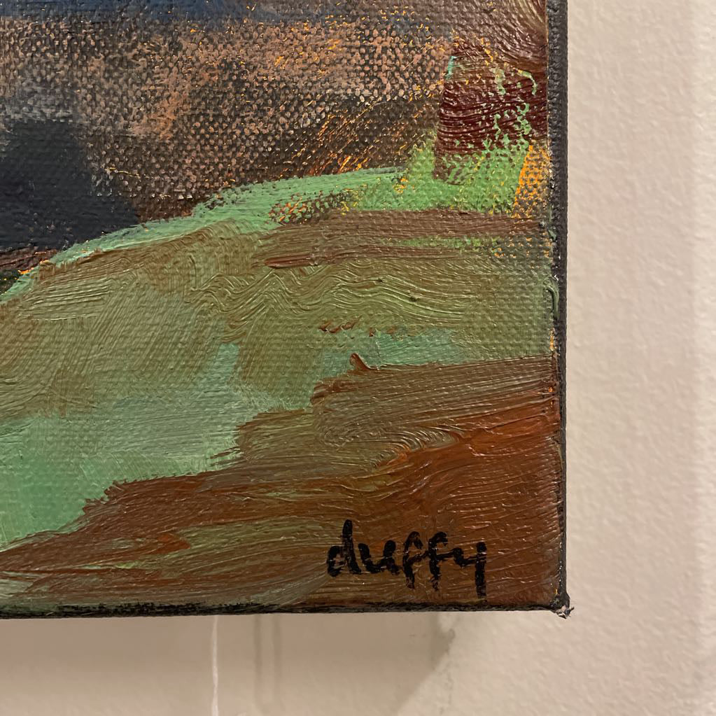 "My Friend Solitude" Painting of Woman in Tree Local Artist Linda-Jo Duffy
