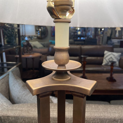 Pleated Shade Three Column Table Lamp LAMPS