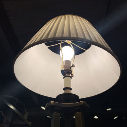 Pleated Shade Three Column Table Lamp LAMPS