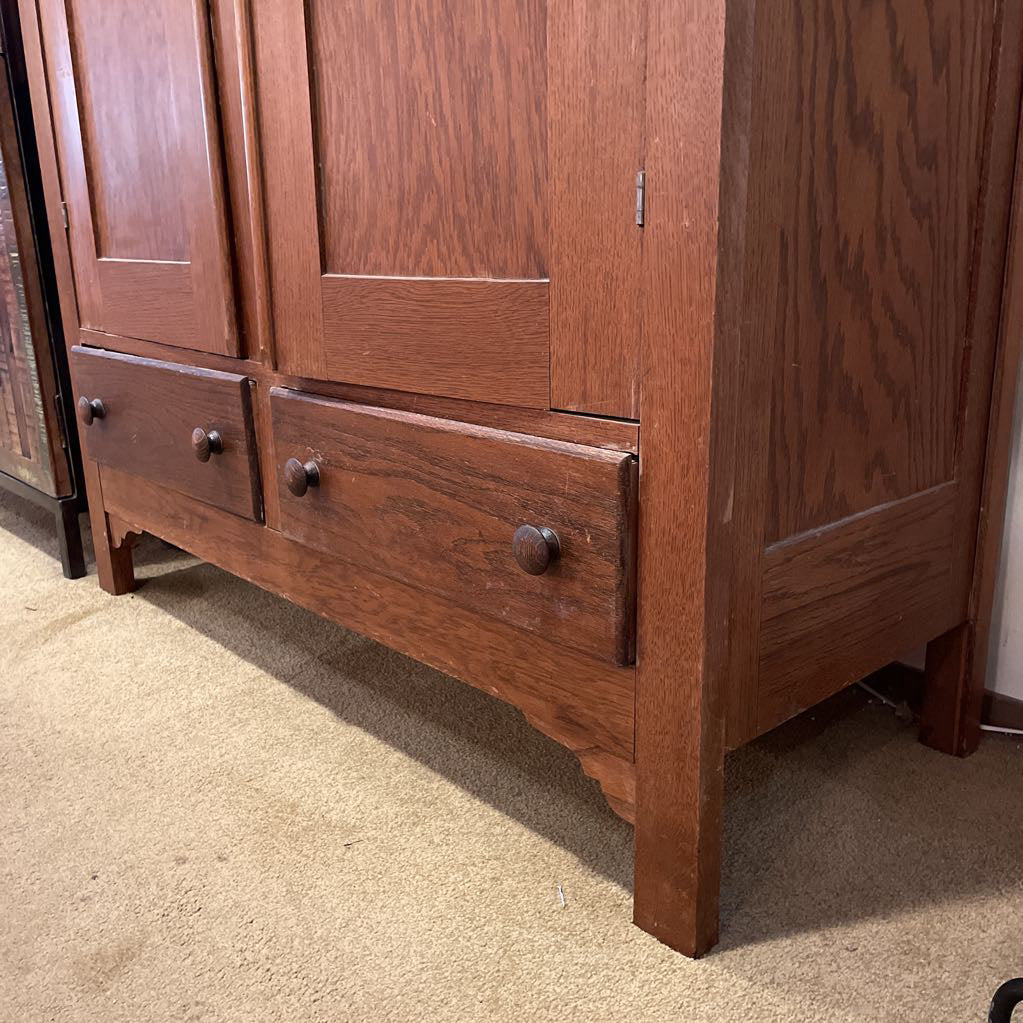 1900's Oak Armoire (AS IS) C HIGHBOYS